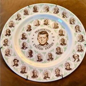 Vintage John F. Kennedy Collectible Wall Plate